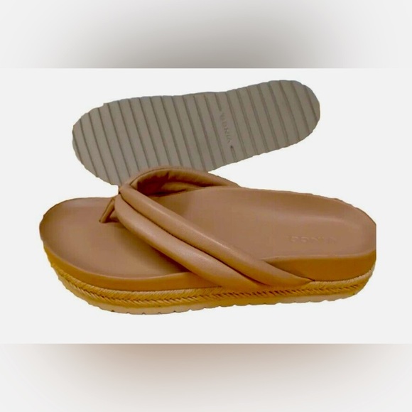 Vince EUC Sz 8.5 Platform Espadrille Slide in Cognac - Picture 6 of 8